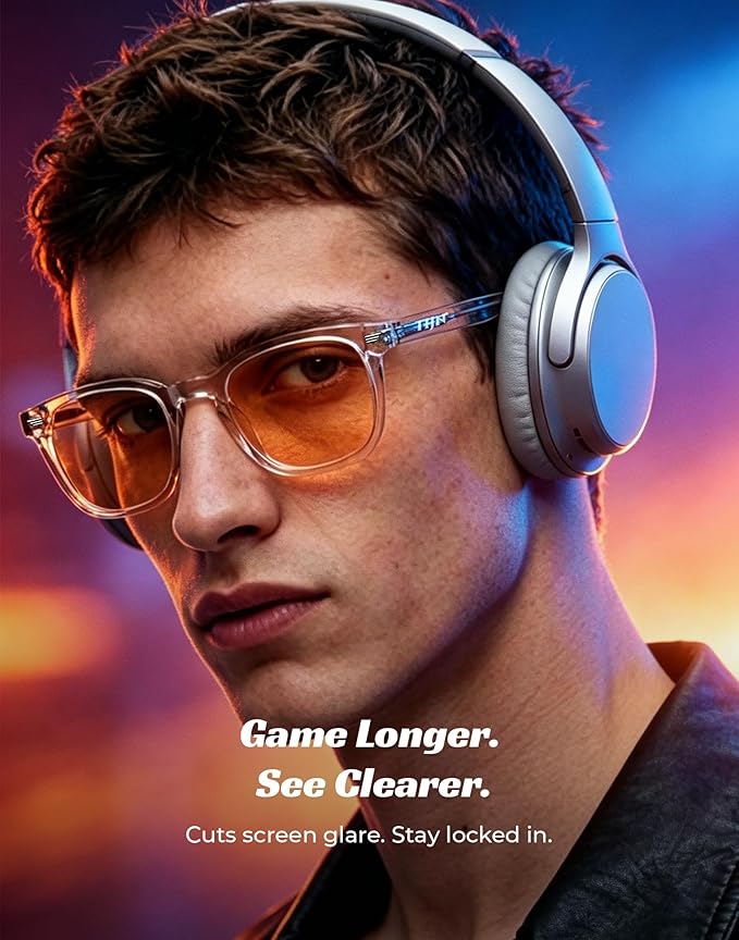 TIJN Premuim Blue Light Blocking Glasses for Women Men Square Frame Nerd Eyeglasses Anti Blue Ray Computer Screen Glasses