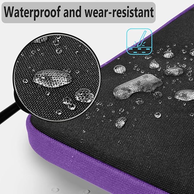Hseok Laptop Shoulder Bag 15-15.6 inch Shockproof Water-Resistant HandBag with Small Case Compatible with MacBook Pro Neo 16" M5 M4 M3 M2 M1, Mac Pro Air 15", XPS 15/16, Most 15" 15.6" 16",BK-purple