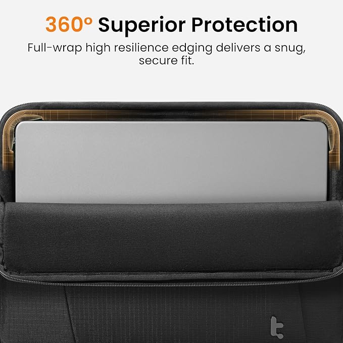 tomtoc Slim & 360° Protective Laptop Sleeve for 13-inch MacBook Air M5/A3449 (2026), M4/A3240, M3/A3113, M2/A2681 M1/A2337, Water-Resistant Case with CornerArmor, Fits 13" MacBook Neo & MacBook Pro