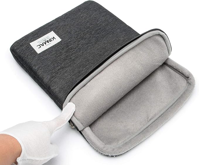 Kinmac 360° Protective Vertical Laptop Sleeve Case Cover Bag with Pocket for MacBook Air 15 inch and 15 inch-15.6 inch HP Lenovo Dell ASUS Acer Laptop Computer (Black)