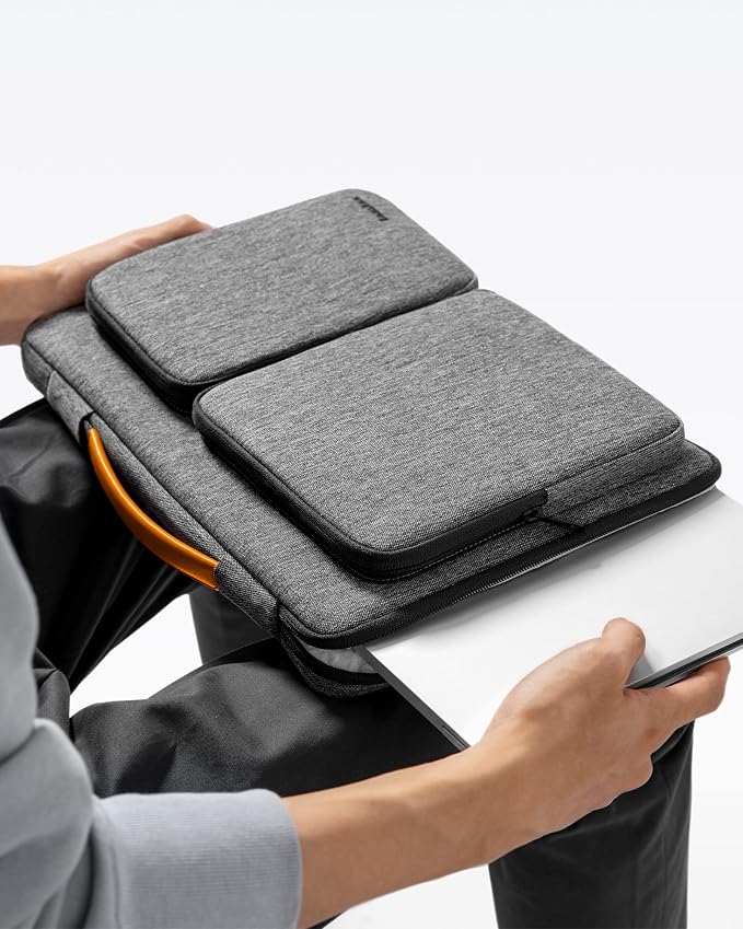 tomtoc 360 Protective Laptop Sleeve for 15-inch 2026 New MacBook Air M5/A3448, M4/A3241, M3/A3114, M2/A2941, 15 Inch Surface Laptop 7/6/5, Dell XPS 15 Plus, Water-Resistant Accessory Bag Case