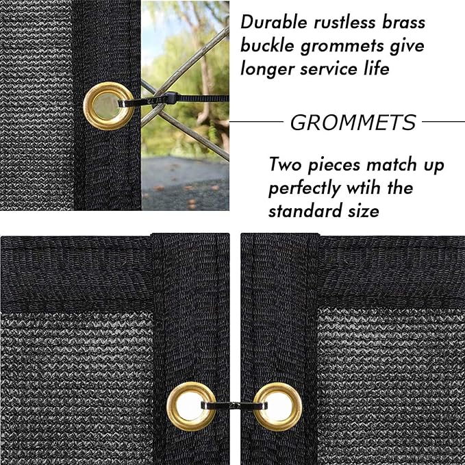 UPGRADE Privacy Fence Screen 4'x16' Black Outdoor 90% Visibility Blockage 170 GSM Mesh Shade Cover Panels for Backyard,Balcony,Home Decoration with Zip Ties,Customized Avaliable