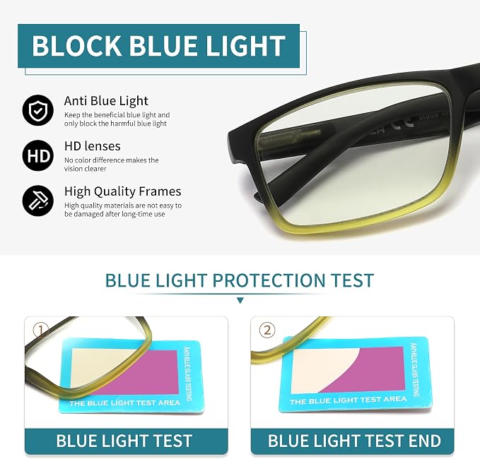 Blue Light Blocking Reading Glasses 4 Pack Computer Readers for Women Men,Anti Glare UV Ray Filter Eyeglasses… (C10-12, 3.00)
