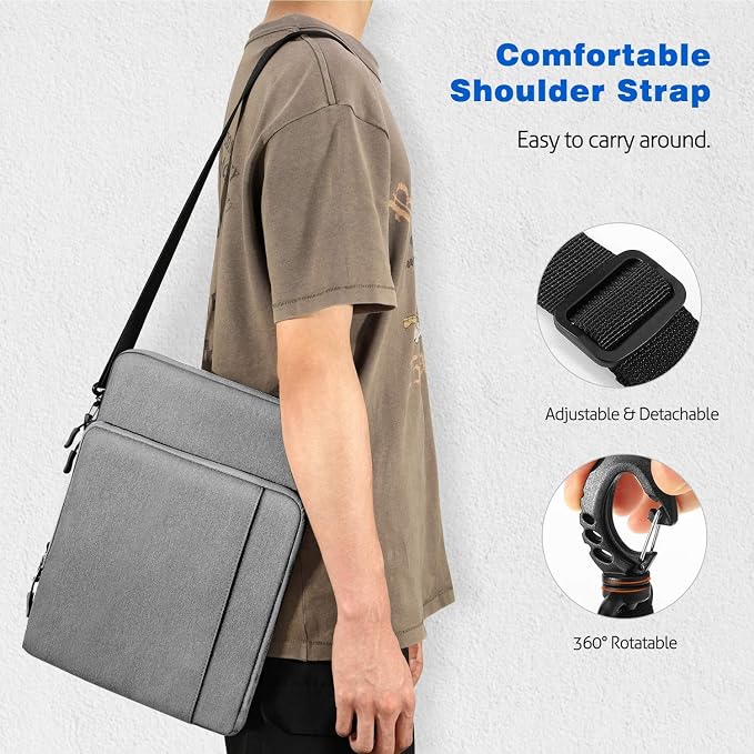 MoKo Laptop Sleeve Bag for 13.3-14 Inch, Notebook Carrying Case with Pocket Fits New MacBook Pro M3/M2 14" /13" M2/M1 Pro/M1 Max 14.2 2023-2021/Air 13.6" M2 2022, Surface Pro 9/8 13", Light Gray
