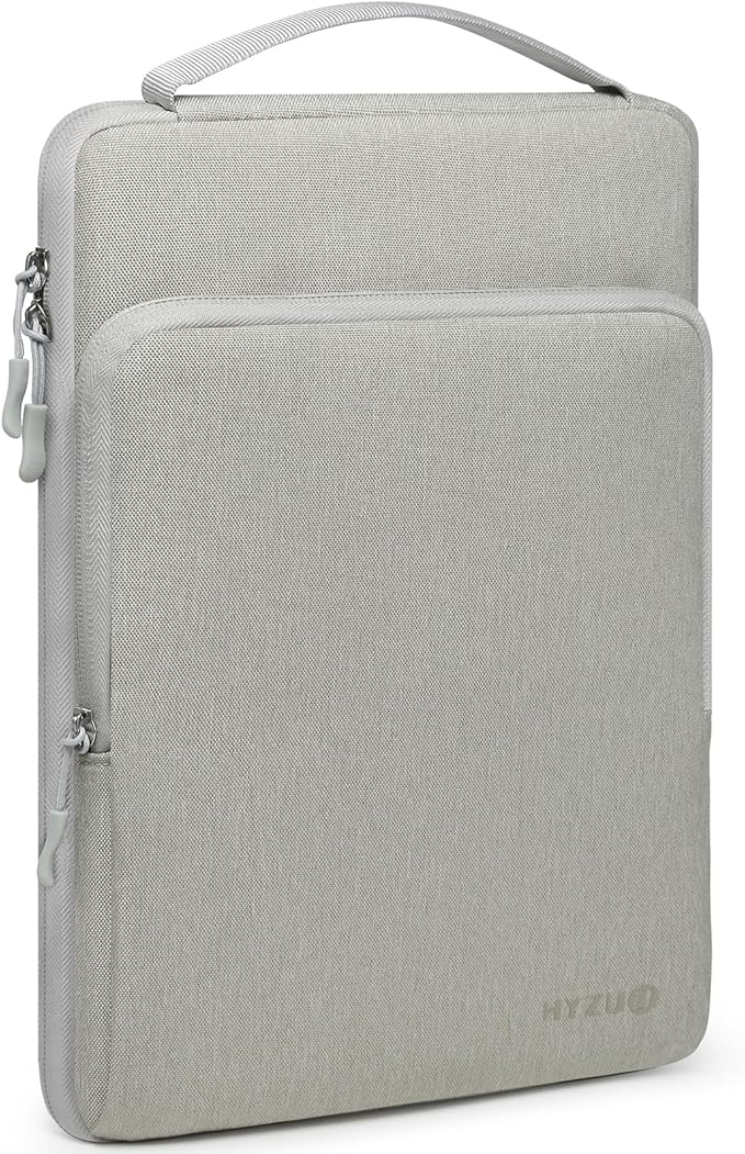 HYZUO 13 Inch Laptop Bag Sleeve Case for MacBook Air 13 M5 M4 M3 M2 M1 A3449 2026-2018, 13" MacBook Neo 2026 A3404, MacBook Pro 13 M2 M1 2026-2016, iPad Pro/Air 13, Surface Pro, XPS 13, Light Gray