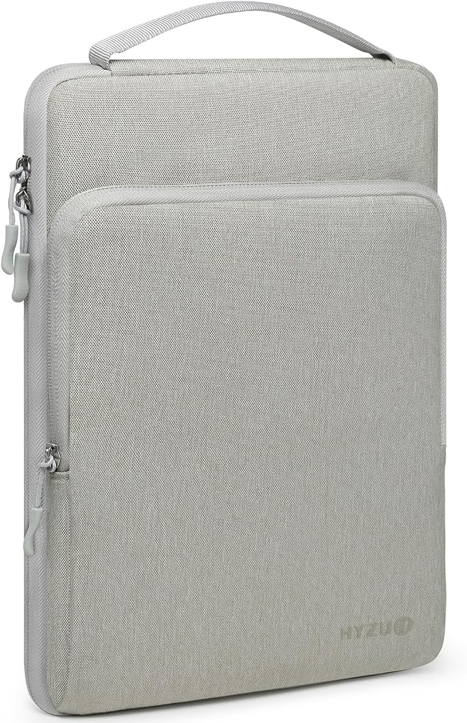 HYZUO 15-16 Inch Laptop Bag Sleeve for MacBook Pro 16 M5 M4 M3 M2 M1 Pro/Max A3428 A3429 2026-2019, 15" Surface Book, Notebook Case for 15" 15.6" Dell HP Lenovo Asus Acer Samsung, Light Gray