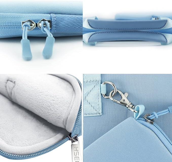 Hseok Laptop Sleeve 13.3-14 inch Case with Small Pouch, Neoprene Computer Bag Compatible with MacBook Neo/Pro 14 M5/M4/M3/M2/M1, Mac Air/Pro 13.3, XPS 14 and Most 13-14 inch Notebooks,S02B01