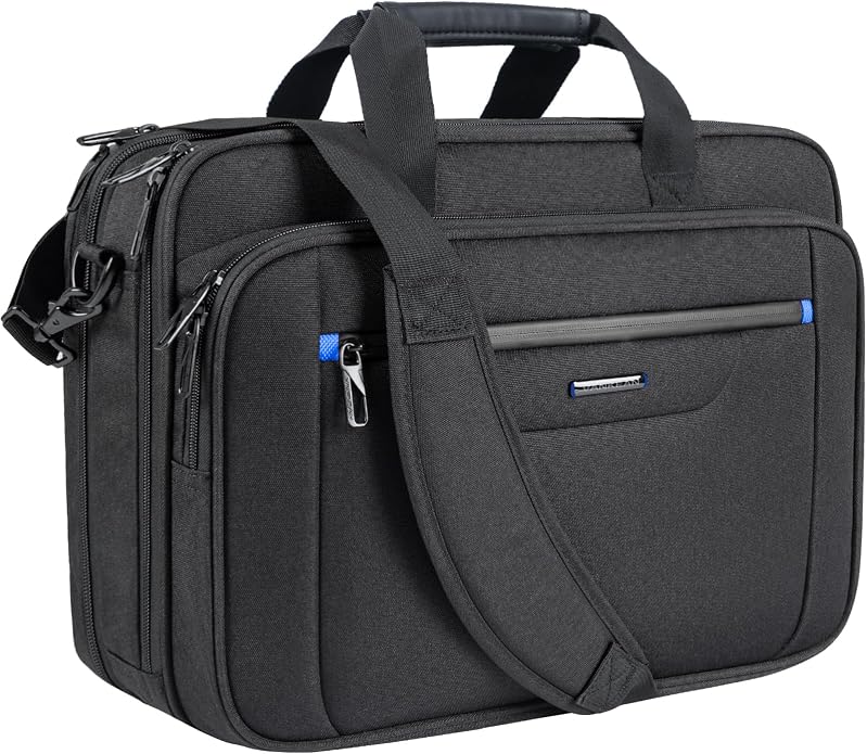 VANKEAN Laptop Briefcase Premium Laptop Case Fits Up to 17.3 Inch Business Shoulder Bag Laptop Expandable Water-Repellent