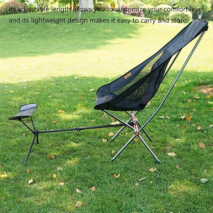Universal Camping Chair Foot Rest, Folding Attachable Footrest Leg Rest Outdoor Folding Chair for Outdoor Gardening Fishing Beach Hiking