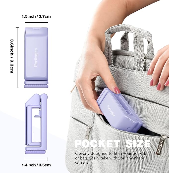 Perilogics Airplane Phone Holder Mount Universal in Flight Hands Free Viewing with Multi-Directional Dual 360 Degree Rotation (Lavender)