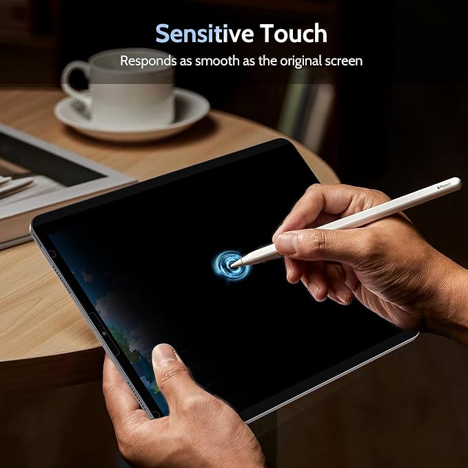 Peslv 4 Way Magnetic Privacy Screen Protector for iPad Air 5th 4th 10.9" & iPad Pro 11(2018-2022), Removable 360 Spy Private Filter, Anti Blue Light Glare Bubble-Free Black Security Protector