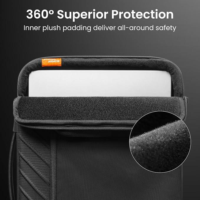 tomtoc 360 Protective Laptop Carrying Case for 13-inch New MacBook Air M5/A3449(2026), M4/A3240, M3/A3113, M2/A2681 M1/A2337, 13“ MacBook Neo/Pro, iPad Pro M5 & iPad Air M4, Water-Resistant Laptop Bag