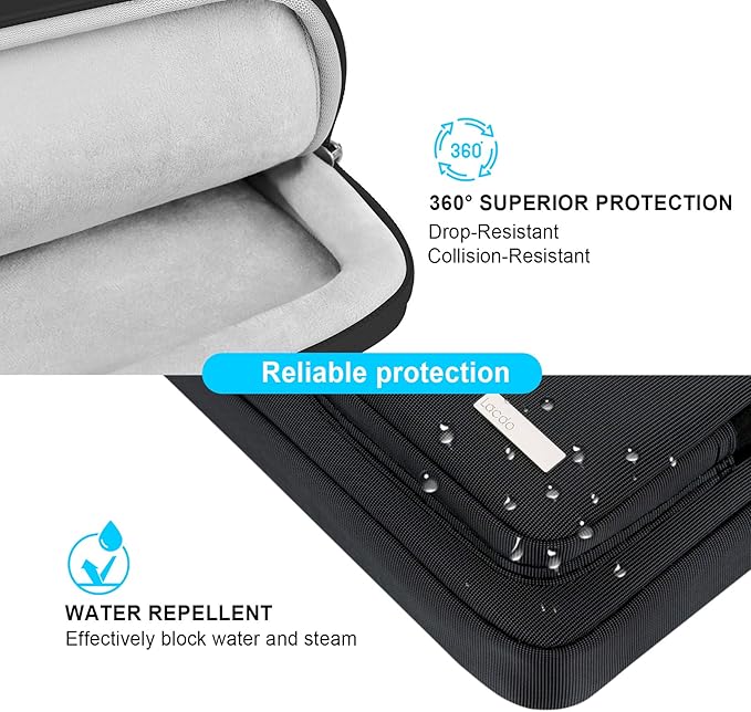 Lacdo 360° Protective Laptop Shoulder Bag, 14 inch Computer Bags for 14 inch MacBook Pro M5 Pro/Max A3426 A3427 (2026), M5/M4/M3/M2/M1 A3434 A3112 A3401 A3185 A2918 A2992 2025-2021 Messenger Bag,Black