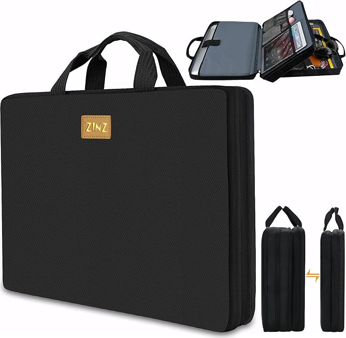ZINZ Expandable Laptop Case 15.6 Inch Sleeve, Protective Carrying Case Compatible with MacBook Neo 16", MacBook Pro 16"/15.4", Dell XPS 16" and Most 15" 15.6" 16" Notebook，DB01K02