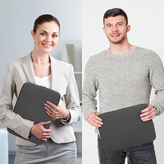 RAINYEAR 15 Inch Laptop Sleeve 15" Protective Soft Case Cover Bag with Accessories Pouch, Compatible with 15.4" MacBook Pro/Air A3448 A3241 A2941 A3114 A1938 A1707 A1990 (Gray)