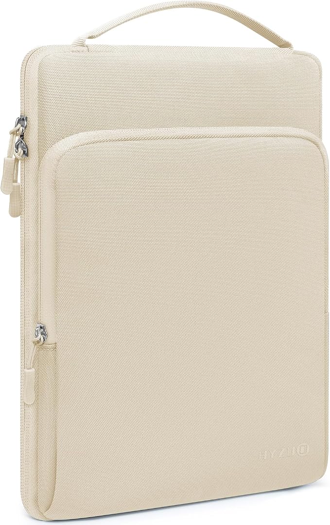 HYZUO 13 Inch Laptop Bag Sleeve Case for MacBook Air 13 M5 M4 M3 M2 M1 A3449 2026-2018, 13" MacBook Neo 2026 A3404, MacBook Pro 13 M2 M1 2026-2016, iPad Pro/Air 13, Surface Pro, XPS 13, Sand