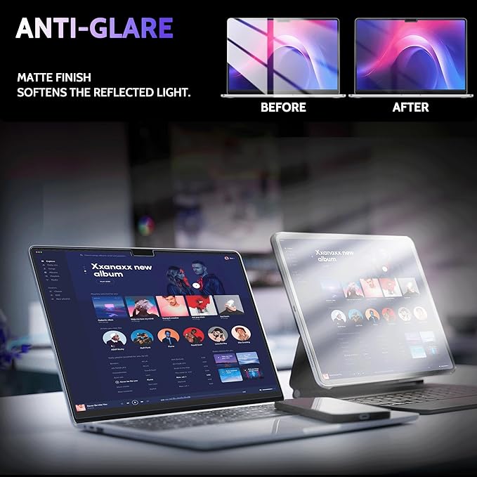 Peslv Magnetic Anti Blue Light Screen Protector for MacBook Pro 14 Inch (2021-2026, M1, M2, M3, M4, M5), Removable Glare Filter for 14.2" Mac Laptop Computer