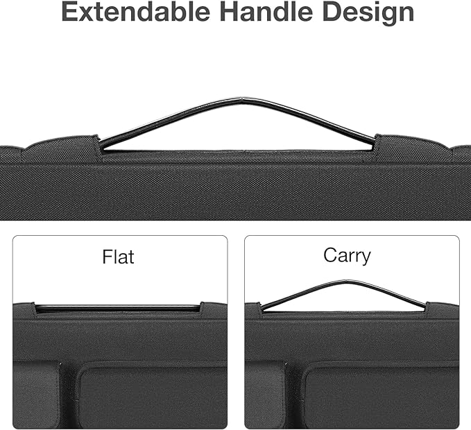 MOSISO 360 Protective Laptop Case 15 inch, Laptop Sleeve Compatible with MacBook Air M5 A3448 M4 A3241 M3 A3114 M2 A2941 2026-2023,Dell XPS,Side Open Bag with 2 Raised&1 Flapover Pockets, Black