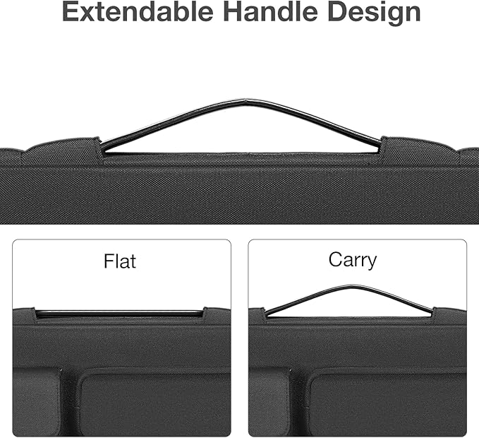 MOSISO 360 Protective Laptop Case 13 inch, Laptop Sleeve Compatible with MacBook Air 13 inch M5 M4 M3 M2 M1 2026-2018 / Neo/Pro 13 M2 M1, Side Open Bag with 2 Raised&1 Flapover Pockets, Black