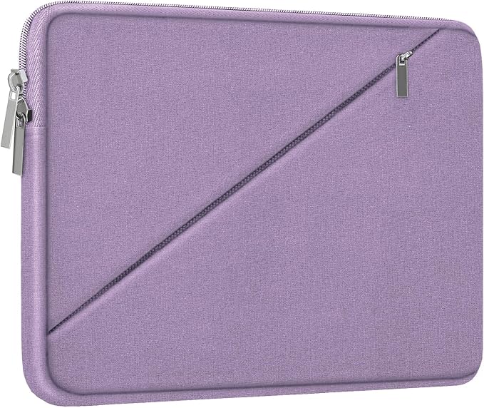 Laptop Case 15.6 inch, Traveling Carrying Computer Bag with Zippered Pocket, Shockproof Protective Laptop Sleeve Compatible for Apple Notebook, HP, Dell, Acer, Asus, Lenovo, Light Purple