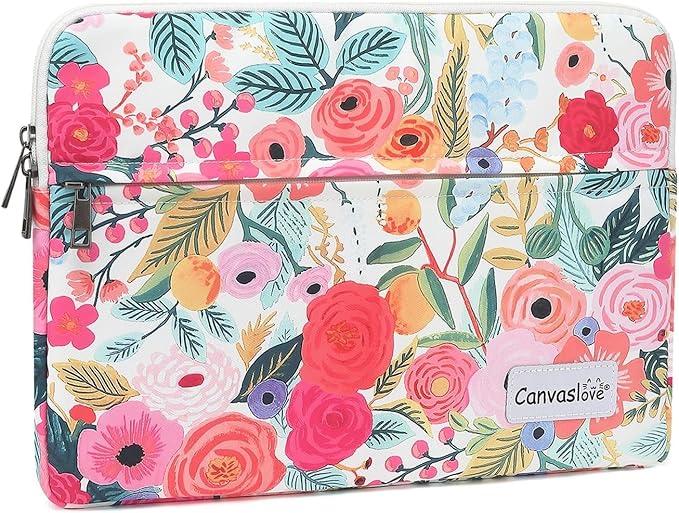 Laptop Sleeve Bag Case with Pocket for MacBook Air 13 inch,iPad Pro 13 inch and 12.5 inch-13.3 inch Notebook Computer Laptop (Floral)