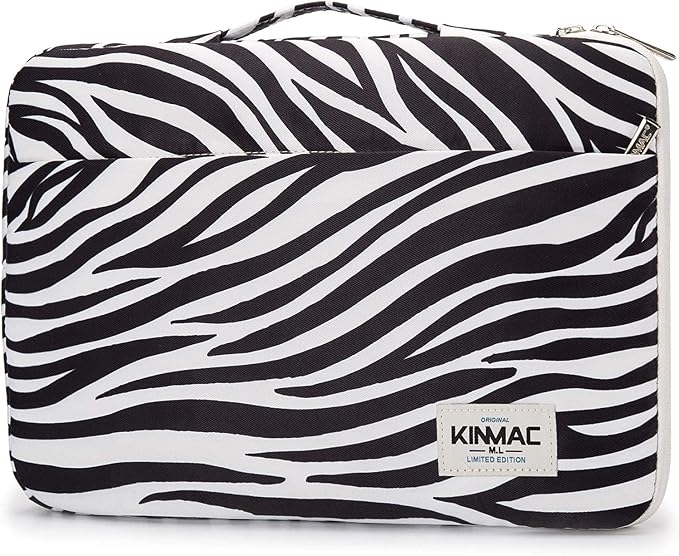 Kinmac 360° Protective Laptop Sleeve Case Bag Cover with Handle for MacBook Pro 16 inch,16 inch HP,Lenovo,Dell,ASUS,Acer Ultrabook and Business Laptop (Zebra)