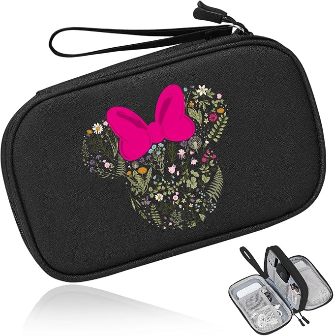 COSHAYSOO Travel Gifts for Women College Teen Girls Trip Favors Cute Birthday Gift Ideas, Electronics Cord Cable Organizer Bag Tech Case Gadgets Accessories Cruise Airplane Vacation Essentials, Ears