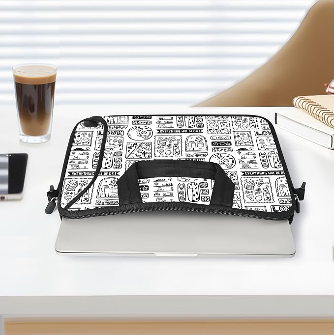 RICHEN Messenger Bag Carrying Case Sleeve with Handle Accessory Pocket Fits Laptops/Notebook/ebooks/Kids tablet/ipad (11-13.3 inch, Animal Cartoon)