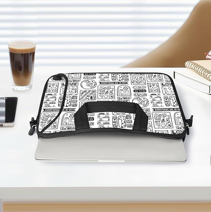 RICHEN 17 inch Laptop Shoulder Bag Carrying Case with Handle Fits 15.6/16/17/17.3/17.4 inch Laptop Notebook (Animal Cartoon, 16-17.3 inch)