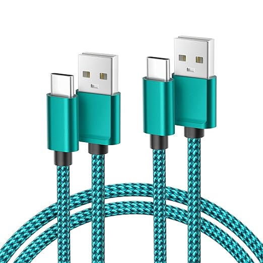 Basesailor for iPhone 17 16 Pro Max Charger Cord,USB to USB C Cable,Type C Charging Power Cord for Apple 17e 15 iPad 10 Air 4 5,Samsung Galaxy S26 S25 S24 S23,Green,2Pack 3.3FT(1M)