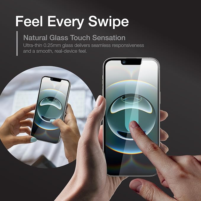 AMAZINGthing for iPhone 17 [Titan Filter 7 - Full Glass] Screen Protector, 9H Tempered Glass, Full Coverage, Case‑Friendly, Oleophobic, Alignement Frame, 2 Pack (Anti-glare&reflexion Matte, iPhone 16e/17e)