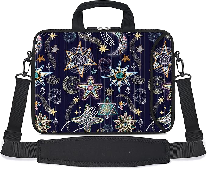 RICHEN 17 inch Laptop Shoulder Bag Carrying Case with Handle Fits 15.6/16/17/17.3/17.4 inch Laptop Notebook (Stars, 16-17.3 inch)