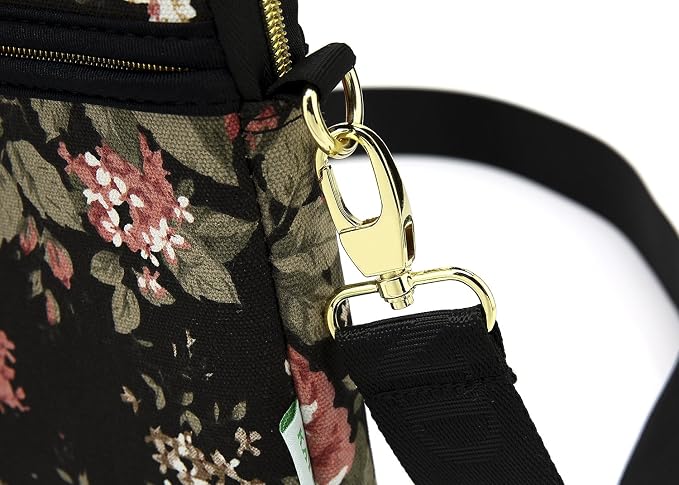 kayond Black C Rose Patten water resistant Laptop Shoulder Messenger Bag Case Sleeve for 15 Inch 15.6 Inch Laptop,Laptop Briefcase