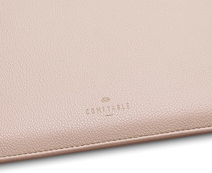 Comfyable Laptop Sleeve 14 Inch Precisely Compatible with MacBook Pro M5 M4 M3 M2 Pro/Max 2026-2021, Faux Leather Cover Case, 14 in, Sand