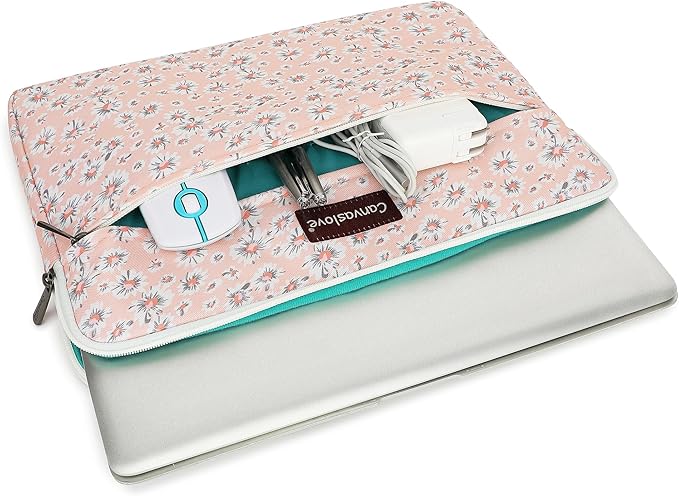 Pink Chrysanthemum Laptop Sleeve Case Bag Cover with Pocket For MacBook Pro 16 and 16 inch HP Lenovo Dell ASUS Acer Notebook Computer