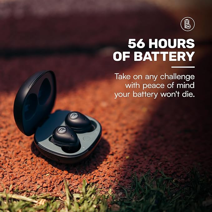 Raycon Fitness Bluetooth Wireless Earbuds + Microphone with Active Noise Canceling, Sweat & Water-Resistant Earphones, Running Headphones, Ear Buds Wireless Bluetooth 56 Hours Playtime (Purple)