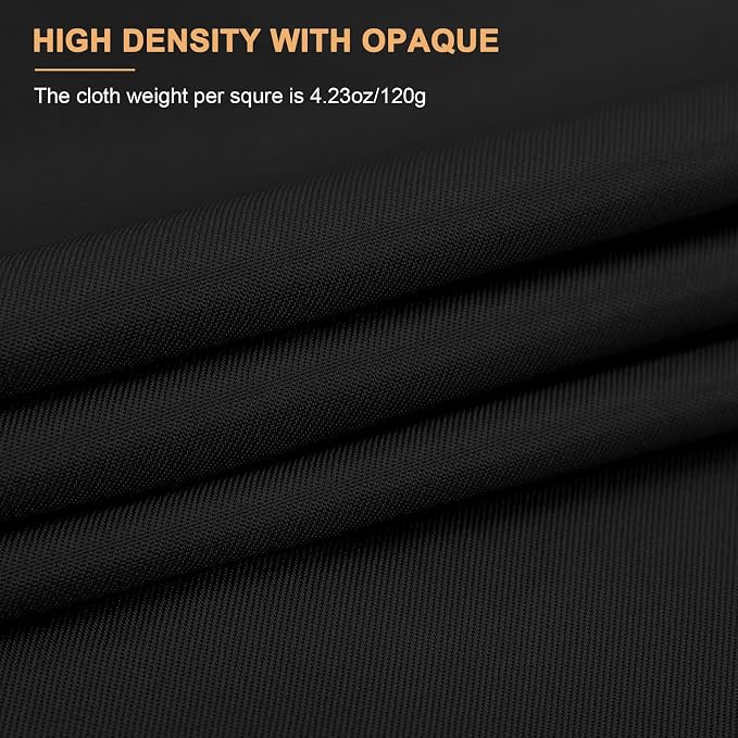Aimosen 10x10 FT Black Backdrop Background for Photography, Large Photo Backdrop Curtain Drapes, High Density Polyester Fabric Screen for Party Portrait Photoshoots Booth Video Studio