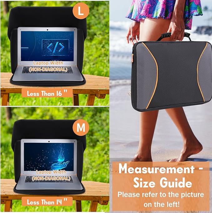 Laptop Sun Shade Laptop Sun Glare Shield Privacy Screen Hood Lightweight Laptops Sunshade Bag for Working Outside Portable Shield Cover 12-14'' (Patent Pending)