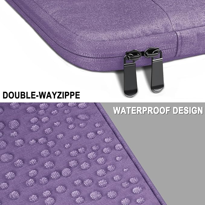Laptop Sleeve 14 Inch, Water Resistant Traveling Computer Cover with Handle, Shockproof Protective Carrying Laptop Bag Compatible for 14 Inch MacBook Air/Pro, HP, Dell, Lenovo, Purple