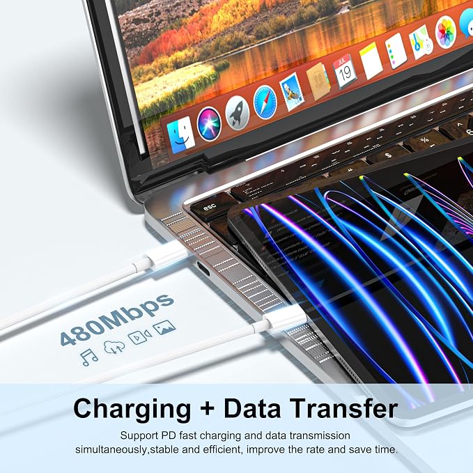 for iPhone16 Charger, 3 Pack 20W USB-C Fast Wall Charger with 6ft C to C Cable for iPhone 16/16 Pro/16 Pro Max/16 Plus/15 Series/iPad Air/iPad Pro and More