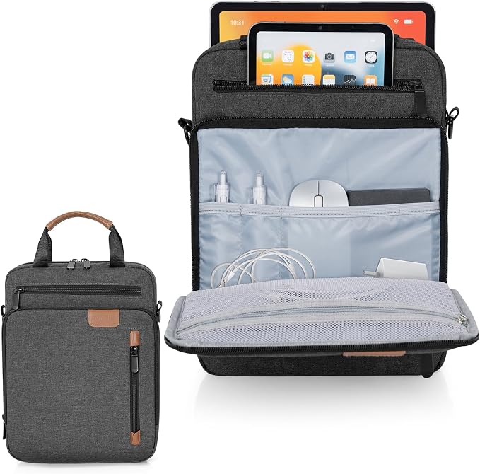 12.9 Inch Tablet Sleeve Bag, Padded Carrying Case for 13" iPad Air M4 M3 M2 2026-2024, iPad Pro M5 M4 M2 M1, Samsung Galaxy Tab S9 FE+/S9+/S8+/S7 FE/S7+ 12.4" 2022/2023, Surface Laptop Go 12.4"