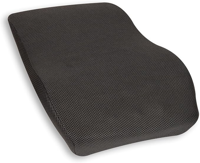 Mind Reader Air-Cloud Lumbar Cushion, Ergonomic Memory Foam Back Support Pillow for Office Chairs, Recliners, and Car Seats, Chiropractor-Recommended, Gray