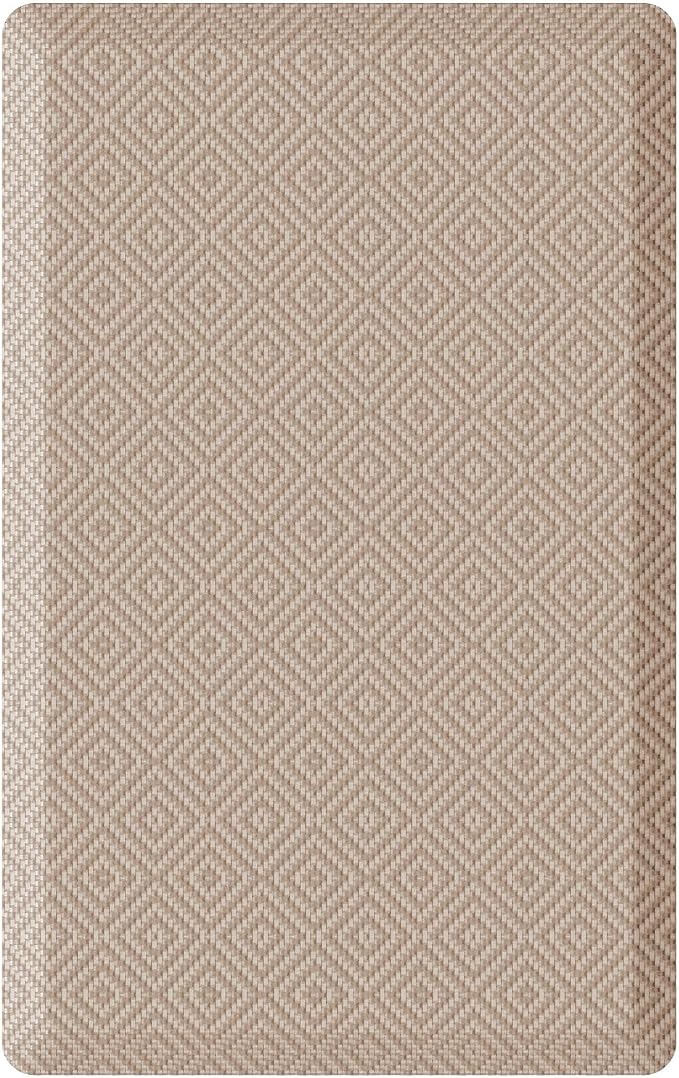 Ophanie Kitchen Mats for Floor, 1/2 inch Thick, 20x32 Anti Fatigue Christmas Cushioned Mat, Kitchen Rug, Waterproof, Comfort Ergonomic Standing Mat for Office, Home, Sink, Beige Non-Slip Ridged Bottom