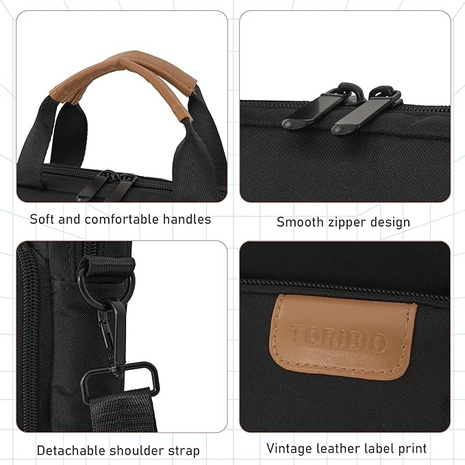 9-11 Inch Tablet Sleeve Bag, Padded Protective Travel Carrying Case for iPad A16 2025, iPad Air M4 11-inch 2026 M3 M2, iPad Pro M5/M4 11 inch, iPad 10/9/8/7th, Galaxy Tab A9+/S9/S8 11" | with shoulder Strap