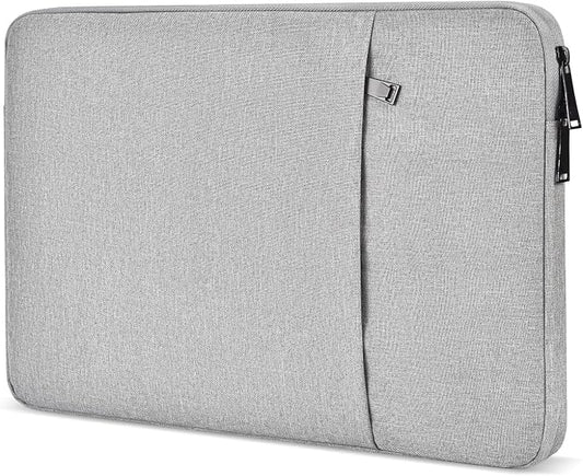 14 inch Laptop Sleeve Case for HP Lenovo Dell ASUS Acer Chromebook 14, HP Stream 14, Dell XPS 15, Inspiron 14, Lenovo ideapad 14, Asus Zenbook 14, Razer Blade 15 Water-Resistant Computer Bag -Grey