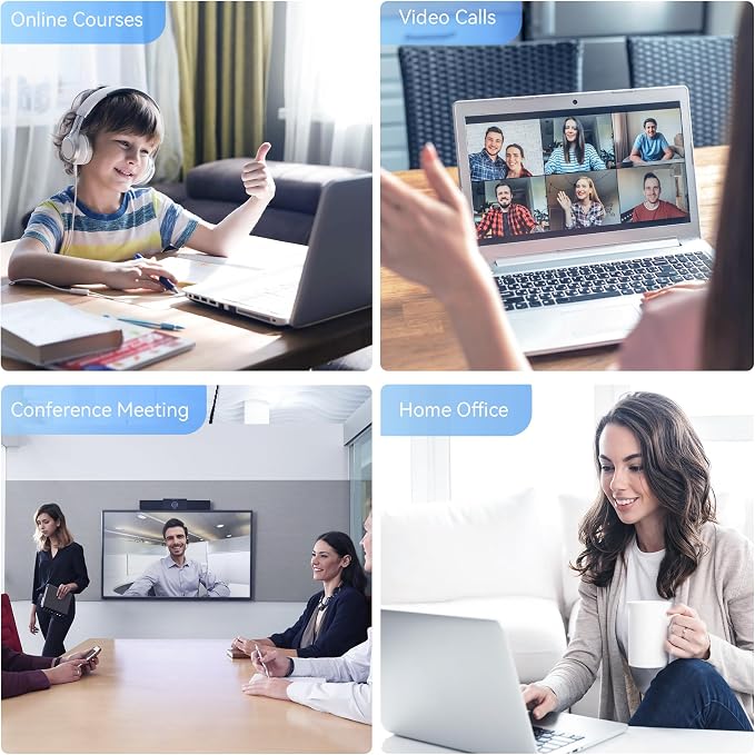 Tenveo Conference Speaker Microphone, Bluetooth/Dongle/USB Connectivity, 4 AI Noise Mics and 360° Sound Pickup,Compatible with Zoom, Teams, OBS, Supports 10-12 People for 8 Hours of Talk Time