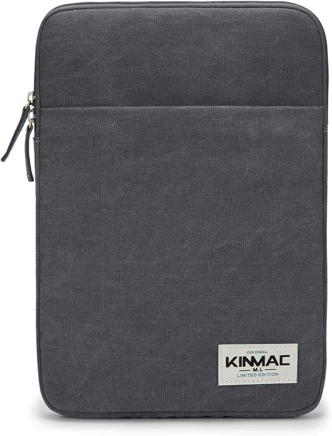 Kinmac 360° Protective Vertical Laptop Sleeve Case Cover Bag with Pocket for MacBook Air 15 inch and 15 inch-15.6 inch HP Lenovo Dell ASUS Acer Laptop Computer (Grey)