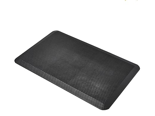 Amazon Basics 3/4" Rectangular Durable Anti-Fatigue Supportive Comfort Standing Mat, 32" x 20", Black