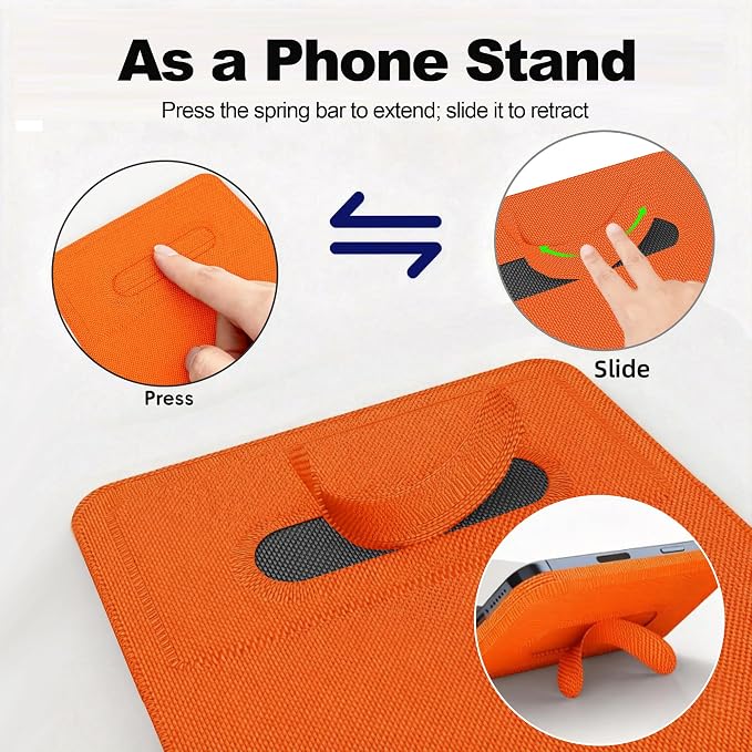 Foldable Wireless Charging Mouse Pad with LCD Writing Tablet,15W Qi Magnetic Fast Charging Mouse Mat,Multi-functional PU Leather Charging Pad for iPhone Samsung iWatch,Portable Office Home Accessories