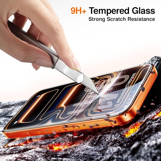 SMARTDEVIL 2 Pack Privacy Screen Protector for iPhone 17 Pro Max, Anti-Spy Tempered Glass, 9H Hardness Military Grade Shatterproof, Easy to Install, Auto Bubble-Free and Dust-Free Box, Case Friendly